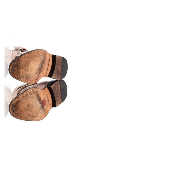 Givenchy Buckle Detail Studded Ankle Boots in Light Pink Leather - Picture 4 of 12